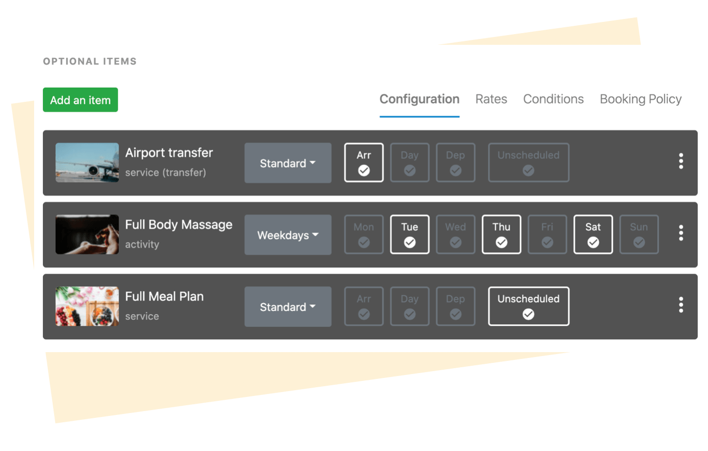 Package Builder in Bookinglayer