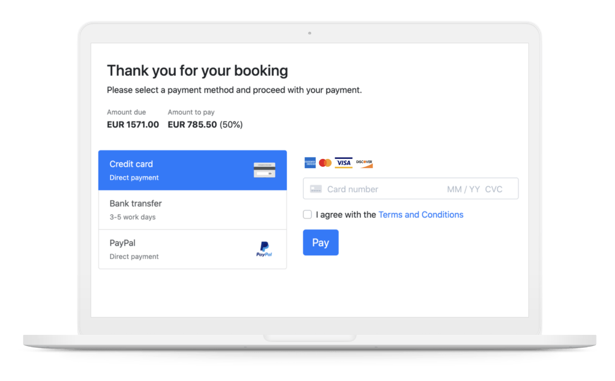 Bookinglayer Payment Form